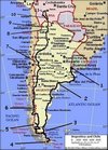 Kaart Argentinie en Bolivia