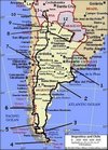 Kaart Argentinie en Paraguay