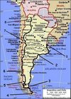 Kaart Argentinie en Chili