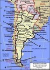 Kaart Argentinie en Paraguay