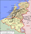 Kaart Nederland en Belgie